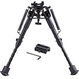Takelablaze タクティカルバイポッド 20mmレール対応 6-9 インチ伸縮 ５段階に QD Bipod 折りたたみ ドレールマウント付き