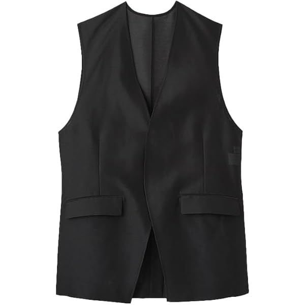 25SS✨定価2.3万✨ボクシーロングベスト　MIESROHE ノーカラージレ MIESROHE（ミースロエ）の「ツイードロングベスト（ベスト