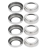 uxcell 手すり部品　ブラケット　ハンドレールプレートカバー　 ラダーカバー 安全な手すり用 304ステンレス鋼 8個入り