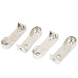 uxcell クローゼットロッドフランジ 64mm x 20mm x 12mm 合金 ガーメントパイプ 4個入り
