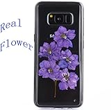 2017 Galaxy S8 Plus ケース, Real Fragrance Flower Soft TPU Clear Slim カバー, TAITOU Spring Pressed Dried 