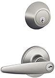 Schlage jc60 V Dov 630セキュリティ設定Single円柱デッドボルト、キー設定j54エントリDoverレバー、サテンステンレススチール仕上げ
