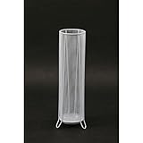 メッシュ傘立て 丸型 【約10本用】 スリムタイプ スチール 底部緩衝材/水受け皿付き WH ホワイト（白）【代引不可】 生活用品 インテリア 雑貨 日用雑貨 傘たて top1-ds-979459-ak [簡易パッケージ品]