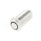 uxcell プッシュボタンスイッチ　ステンレス製　12mm直径 12VDC レッド LED 1NO 1NC