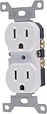 GE 54263 15A 125VAC Duplex Grounded Receptacle Tamper Resistant, White [並行輸入品]