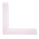 Tuankay パッチワーク 定規 L型 プラスチック製 キルティング 製図用具 裁縫用 グリッド