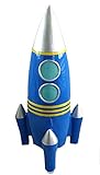 ジャンボシルバーロケットデザイン貯金箱