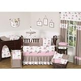 Sweet Jojo Designs Baby/Kids Clothes Laundry Hamper for Pink and Brown Mod Elephant Bedding [並行輸入品]