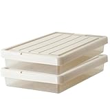 Fits フィッツケース 収納ケース まとめ買い2個セット 押入れ用 スリムボックス74 カプチーノ