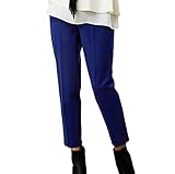 Angeliebe エンジェリーベ マタニティ P ･ パンツ 2 WAY ストレッチ センター プレス クロプ ド 妊婦服 ウエストゴム アジャスター調節可 ズボン 9号 ロイヤル ブルー 2050