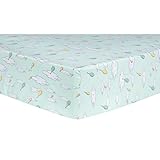 Trend Lab Dr。Seuss Oh, the Places You ' ll Go 。バルーンFittedベビーベッドシート、アクア/オレンジ/イエロー