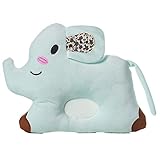 ベビー用 枕 可愛い 動物 象 柔らかい ソフト 絶壁防止 向き癖防止 新生児 赤ちゃん (グリーン)
