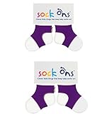 Sock Ons 6-12 Months - TWIN PACK Gift Wrap Available (Purple Grape Twin Pack) by Sock Ons