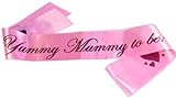 A Yummy Mummy To Be Satin Sash Hot Pink/Black by Shower My Baby