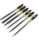 荒棒 ミニ やすり ヤスリ グリップ 付 フラット 三角 四角 半月 丸 先細 形 6本 セット