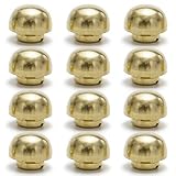 底鋲 真鍮 無垢 ネジ式 丸型 バッグ カバン レザークラフト 12個セット (12mm)