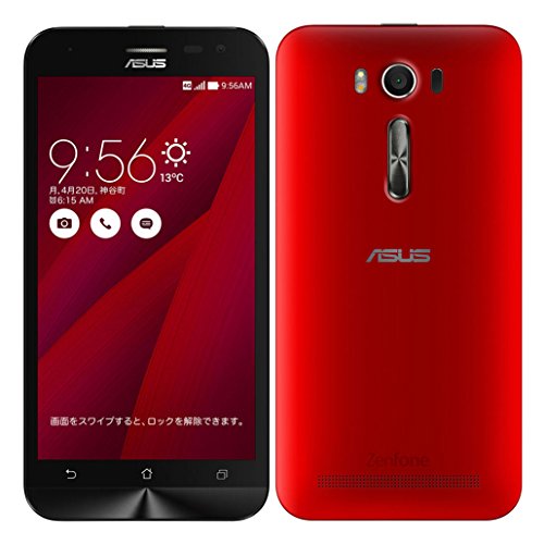 ASUS SIMフリー スマートフォン ZenFone 2 Laser レッド ZE500KL-RD08 国内正規版（楽天アプリなし）Snapdragon410 / Android 5.0.2 / RAM 2GB / ROM 8GB / 5型ワイド