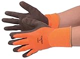 TRUSCO 防寒手袋 オ​レ​ン​ジ​/​グ​レ​ー L 天然ゴム TWAGL