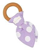 Teething Ring - Baby Teether - Wooden Teething Ring - Chevron Baby Shower Gift - Natural Teether alt