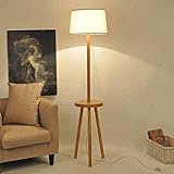 北ヨーロッパリビングルームベッドルームベッドソリッドウッドフロアランプシンプルなコーヒーテーブルログリモートコントロールフロアランプ（光源なし）