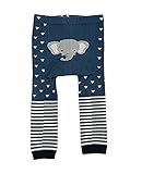 Plus Nao(プラスナオ) 子供用 赤ちゃん用 タイツ ベビー アニマルデザイン カラータイツ スパッツ レギンス あったか 防寒 女の子 男の子 M ネイビー