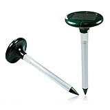 amzmonnsuta LEDライト付き太陽光発電マウス ペラ音波害虫駆除庭園