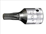Stahlwille 44KTX-T9 Steel Torx Stubby Screwdriver Socket, 1/4' Drive, 6 Points, 2.5mm Diameter, 28mm