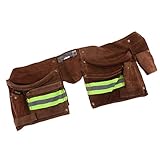 Baosity ウエストポーチ　工具差し　道具袋　全7タイプ　仕切り付き　電工 修理 大工用　小物入れ　作業用　多ポケット　オックスフォード - ダブルサイドブラウン