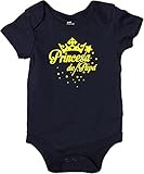 Bebé ESPAÑOL Baby Girlクリーパーボディスーツ、ネイビーブルー、Princesa de papa " カラー: ブルー