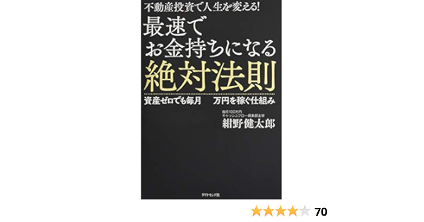 不動産投資で人生を変える 最速でお金持ちになる絶対法則 資産ゼロでも毎月100万円を稼ぐ仕組み 紺野 健太郎 本 通販 Amazon