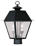 Livex Lighting 2166-04 Mansfield 2-Light Outdoor Post Head, Black [並行輸入品]