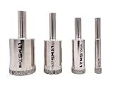 L-TMS 4 PCS Diamond Dust Hole Saw Drill Bit Set Granite Glass Ceramic Porcelain Marble Tile [並行輸入品]