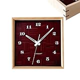 KATOMOKU muku square clock km-144HMRC 木 H.メープル 掛け時計 連続秒針 (電波時計)