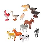 dovewill 12pcs子供教育Poultry Animal Familyファームシミュレーションモデルおもちゃ