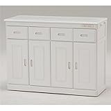 キッチンカウンター(キッチン収納/キッチンボード) 幅92cm 木製 二口コンセント/キャスター付き ホワイト(白) 【代引不可】 特配【TS1869】 top1-ds-1629303-ak [簡易パッケージ品]