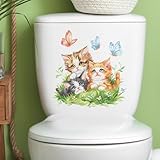 ウォールステッカー トイレ 便器 ステッカー 植物 ピンク 花 かわいい動物 猫 鳥 蝶 うさぎdiy トイレ の飾り 防水 に貼るシール はがせる おしゃれ 北欧 タンク 蓋 飾り29*29cm (カラー(08))