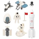スペース ロケットのおもちゃ,宇宙飛行士フィギュア付きスペースシャトルおもちゃ | 宇宙飛行士ベンチャースペースセット スペースローバー、シャトル、宇宙ステーション、誕生日プレゼント Hozilen