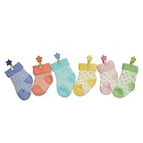 YULI Unisex Kids Baby Boys Girls Funny Bright Pastel Colored Striped Ribbed Polka Dots Terry Socks 6