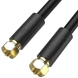 Postta アンテナケーブル 5M 同軸ケーブル S-5C-FB（RG6) 4K8K 地デジ・BS・CS・CATV放送対応 金メッキプラグ F型プラグ ブラック
