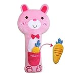 Cutelove シートベルト枕 キッズ 首を守る マジックテープ 取付簡単 カバー 子供 ドライブ カーグッズ お祝い 可愛い おもちゃ 動物 桜色兎