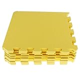 Perfk ベビー　子供　室内遊具　ジョイントマット　プレイマット　約 11.81 * 11.81 * 0.31インチ　全6色 - 黄