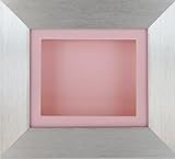 BabyRice Deepボックス表示フレームfor 2d 3d ArtオブジェクトMedal Keepsake Baby Casts 1st Bootees花Brushedシルバー/ピンクマウント/