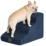 EHEYCIGA 犬 階段 ステップ ペット階段 ドッグステップ 犬 スロープ 高密度 滑り止め付き 安定性 カバー取り外し可能 洗える 小型犬適用（ネイビー、40x57x40cm、3段）