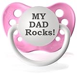Personalized Pacifiers My Dad Rocks Pacifier in Pink by Personalized Pacifiers [並行輸入品]