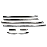 窓枠 ストライプ ガーニッシュ ステンレススチール トリム カバー「マツダ・デミオ DJ系 （Mazda 2 demio）2015-2022」に適用 【HIGH FLYING 】