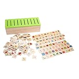 Homyl モンテッソーリ子供玩具 おもちゃ 木製 分類箱 マッチング ベビー