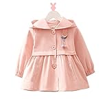 (チェリーレッド) CherryRed 子供服 子供コート キッズコート アウター トレンチコート 防風 保温 可愛い 110 ピンク