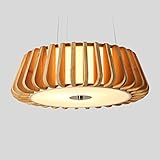 AMOS シャンデリア近代的なミニマリストの布新しいレストランの照明リビングルームには木製のレストランのシャンデリアランプがLEDライト