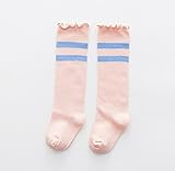 ベビーハイソックス 新生児 キッズ 子供服 靴下 ソックス 3足 セット (S, ピンク)