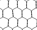 金網　ﾋﾞﾆｰﾙ亀甲金網 0.85×16×910mm ﾌﾞﾗｯｸ 2m巻